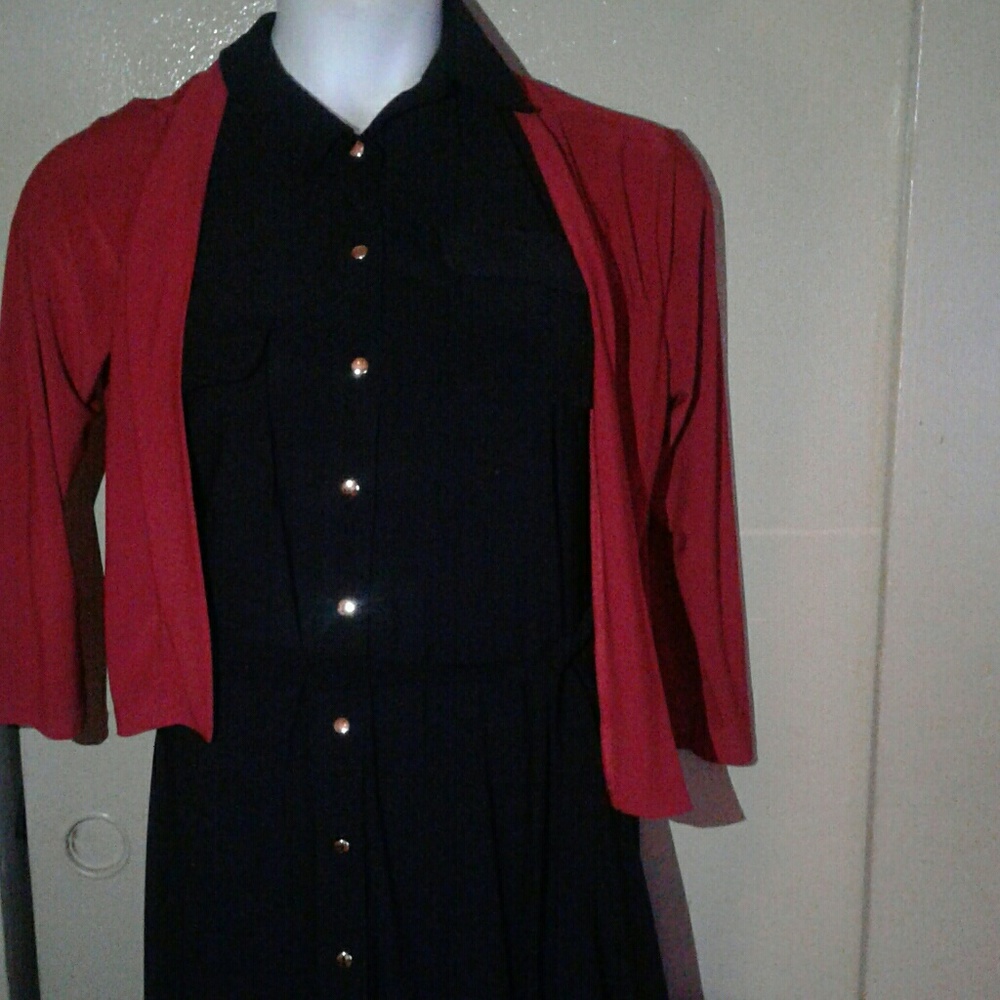 Long Maxi Black Shirt Dress